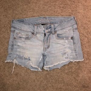 American eagle midi jean shorts